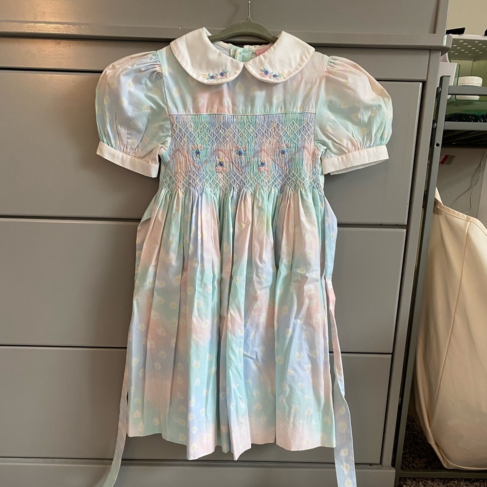 1990s vintage Heather Brown girls Easter dress, Size unknown!